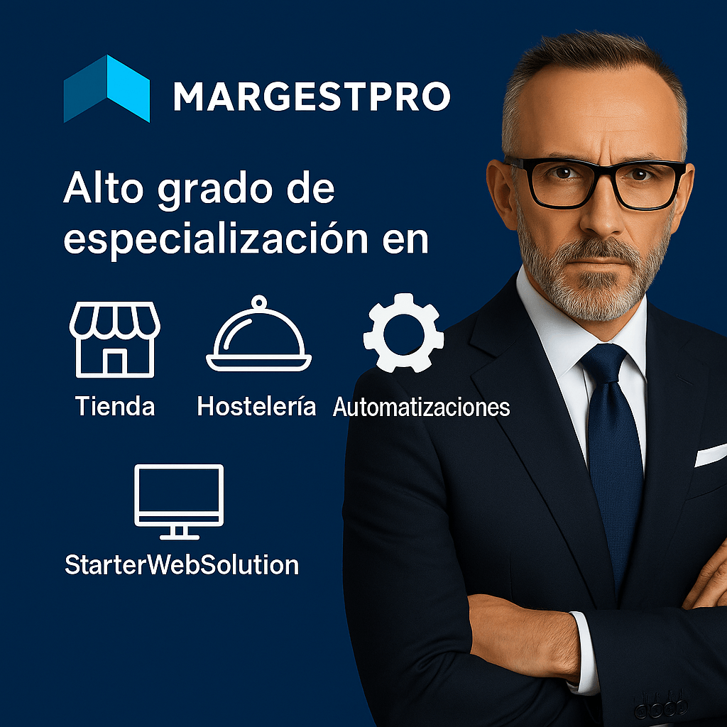 Imagen promocional de acceso a MargestPro Hostelería desde StarterWebSolution_01 Automatizamos con soluciones IA la hostelería | restaurantes | Fast food. Automatiza reservas, pedidos, delivery y WhatsApp. Más ventas, menos esfuerzo.